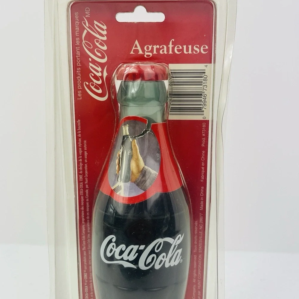 Vintage 1997 Coca-Cola Bottle Shaped Stapler Desktop Novelty Coke Office Supply